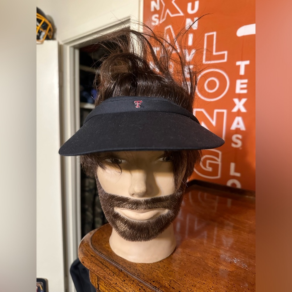 Vintage NCAA Texas Tech “tennis girl” sun visor 00s